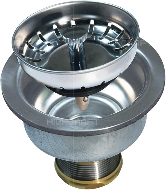 Highcraft 9754 Kitchen Sink Stainless Steel Drain Assembly - Image 7