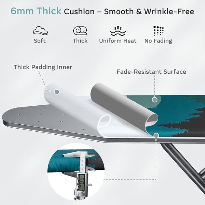 FIOBEE Ironing Board Cover and Pad Extra Thick Iron Board Pad - Image 3