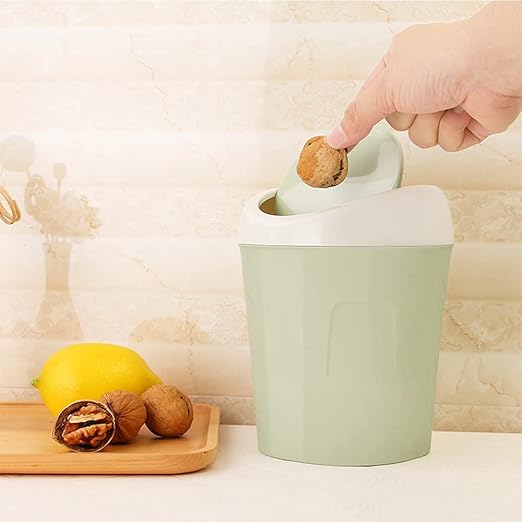 2 Pcs Plastic Mini Wastebasket Trash Can - Image 4