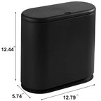 Sooyee 10 Liter Rectangular Plastic Trash Can Wastebasket - Image 5