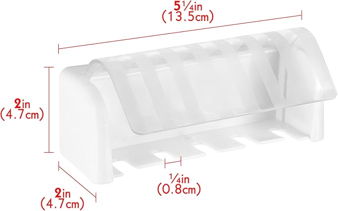 2 Pack 5 Slots Wall Mount Toothbrush Holder - Image 3