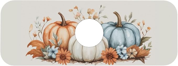 Kitchen Sink Splash Guard Faucet Mat Autumn Pumpkin Floral 15"x5.5", Diatom Mat - Image 7