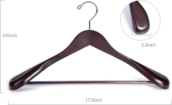 Nature Smile Luxury Mahogany Wooden Suit Hangers - Image 2