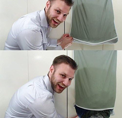 Oxford Fabric Space Saving Door-Hanging Laundry Hamper Bag + 2 Stainless Steel - Image 6