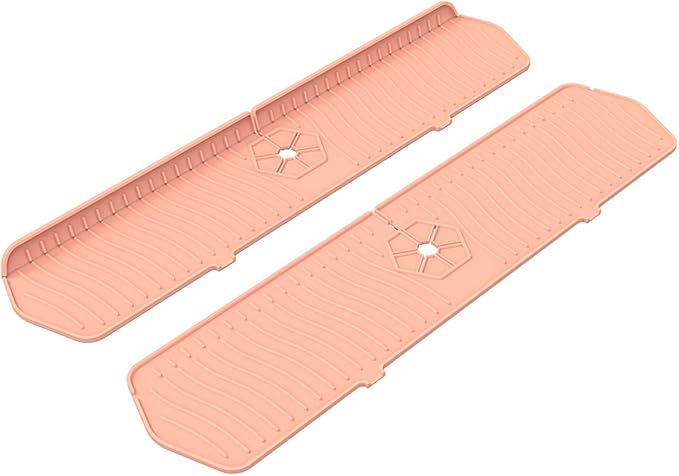 2 Pack Kitchen Faucet Sink Splash Guard, Sink Draining Pad Behind Faucet by Aynuma