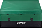VEVOR Outdoor Storage Box, 150 Gallon Waterproof PE Tarpaulin Deck Box w/Galvanized Frame, All-Weather Protection & Portable, for Camping, Garden, Poolside, and Yard, Black & Green - Image 8