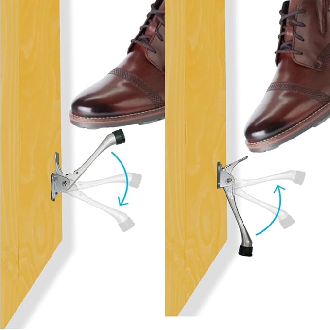 One Touch Kickdown Door Stopper, Door Holder, Heavy Duty Door Stops, Bottom of - Image 3
