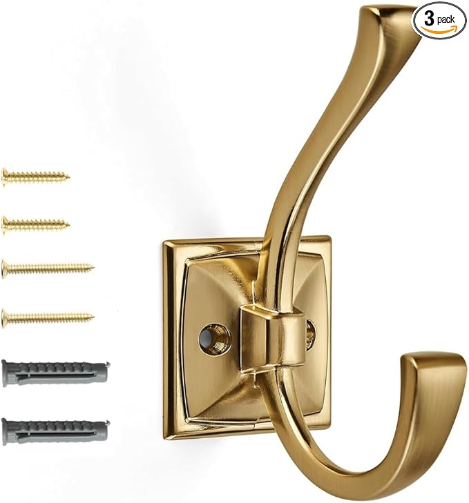 khtumeware Vintage Wall Hooks, 3 Pack Coat Hooks Hardware Towel Hooks by khtumeware