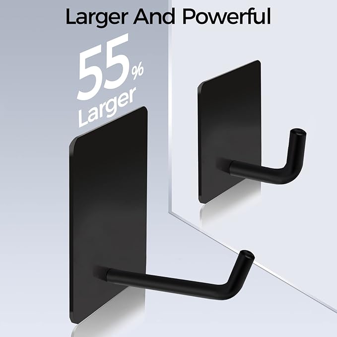 Adhesive Hooks Heavy Duty, Long Stainless Steel Self Adhesive Wall Hook - Image 2
