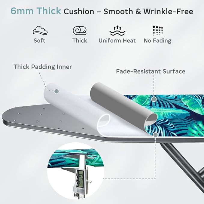 FIOBEE Ironing Board Cover and Pad Extra Thick Iron Board Pad - Image 3
