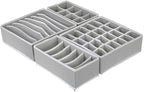 4 Piece Drawer Organiser, Collapsible Non-Woven Sorting Box, Closet Divider - Image 6