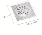 30 PC Disposable Shower Drain Hair Catcher Stickers 4"x4" Strong Adhesive Mesh - Image 8