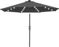 ABCCANOPY 10FT Durable Solar Led Patio Umbrellas with 32LED Lights (Dark Gray) by ABCCANOPY