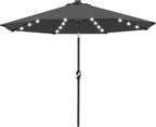ABCCANOPY 10FT Durable Solar Led Patio Umbrellas with 32LED Lights (Dark Gray) by ABCCANOPY