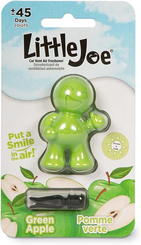 Little Joe 96416 Green Apple Scent Car Air Freshener A/C Vent Clip Uses - Image 2