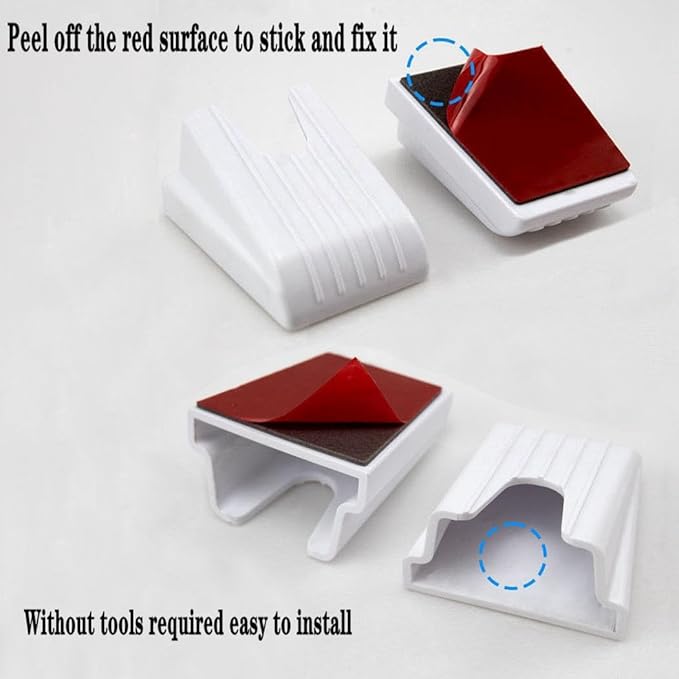 Door Stopper, Doorstopper, 4 Pack Rubber Door Stop, Sturdy Non Slip, Stackable - Image 3