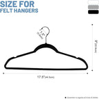 HOUSE DAY Black Velvet Hangers 120 Pack, Non Slip Felt Hanger, Slim Velvet - Image 8