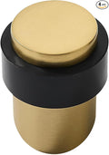 KHTUMEWARE 4 Pack 2 in Floor Door Stopper, Satin Brass Door Stop, Wall by khtumeware
