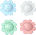 4PCS Drain Hair Catcher Shower Drain Covers Durable Silicone Hair Stopper by YUERFEILA
