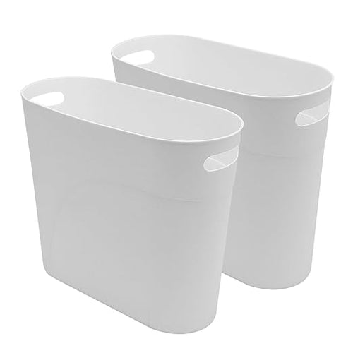 2 Pack 3.2 Gallon Plastic Trash Cans by Soddeph