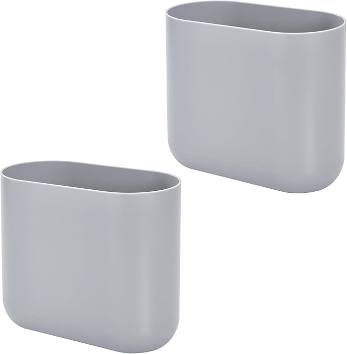 iDesign Small Slim Plastic Bathroom Trash Can, Garbage Can by iDesign
