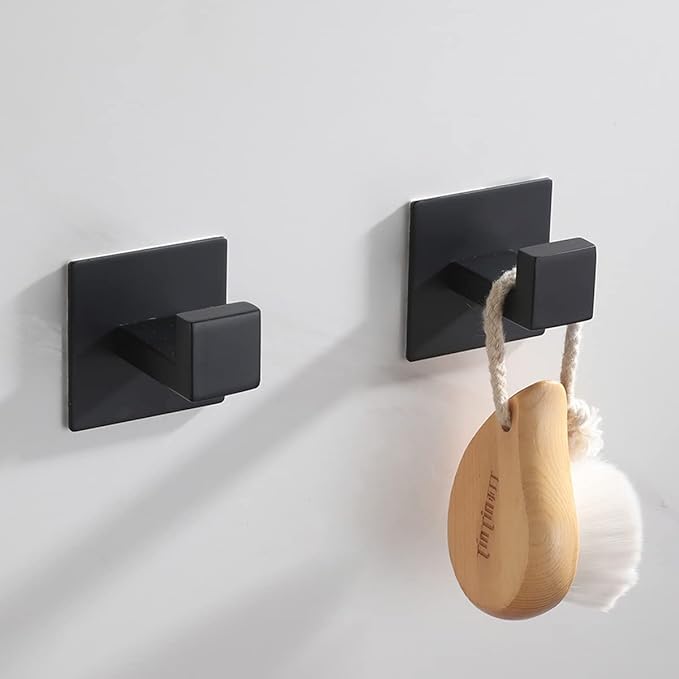 Flybath Coat Hook SUS 304 Stainless Steel Towel Robe Hooks Square Bathroom - Image 2