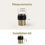 KHTUMEWARE 10 Pack 2-1/2 in Floor Door Stopper, Antique Bronze Brushed Door Stop - Image 2