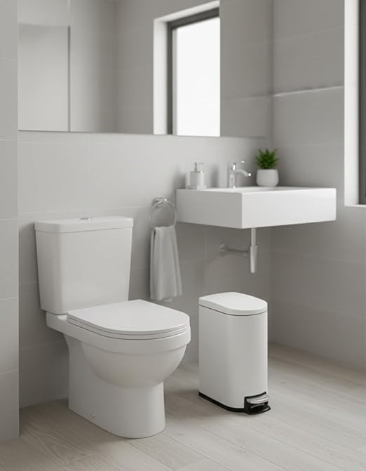 Garvee 2.6 Gallon / 10L Metal Bathroom Trash Can - Image 2