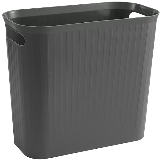 rejomiik Small Trash Can, 3.5 Gallon Garbage Can Slim Waste Basket Plastic by rejomiik