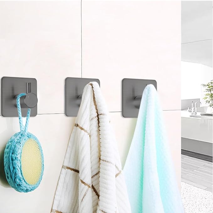 Adhesive Hooks Towel Hanger Wall Hooks - Image 6