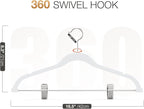 Korpai 36-Pack White Velvet Hangers - Image 2