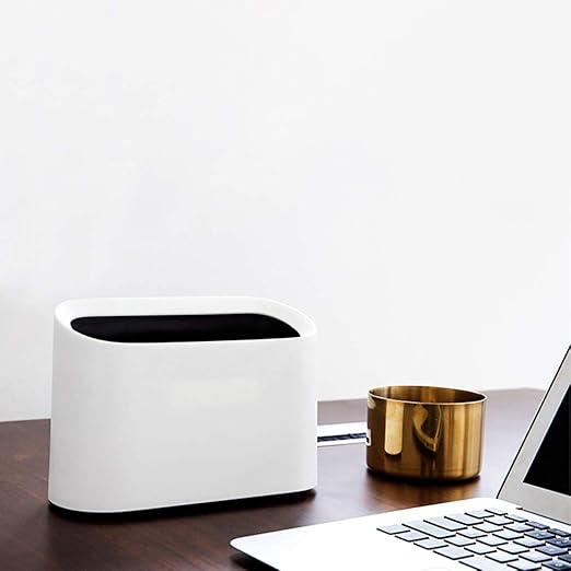 SUBEKYU 0.4 Gal Mini Countertop Trash Can, Small Desktop Garbage Can - Image 8
