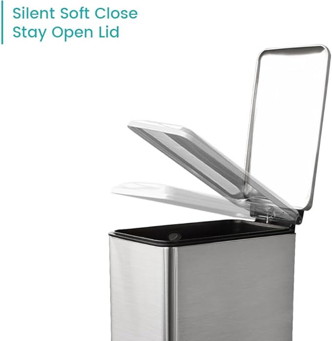 16.7L/ 4.4 Gallon Rectangular Slim Kitchen Trash Can - Image 6