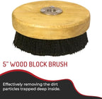 HI-TECH 5” Wood Block Brush – Carpet & Upholstery Shampoo Tool - Image 2