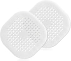 2Pcs 5.4 Inch Square Drain Cover TPR Hair Drain Catcher Flat Silicone Floor - Image 7