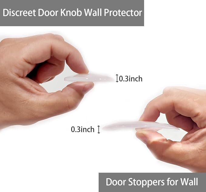 Door Stoppers for Wall Transparent Quiet Wall Protector for Door Handle - Image 3