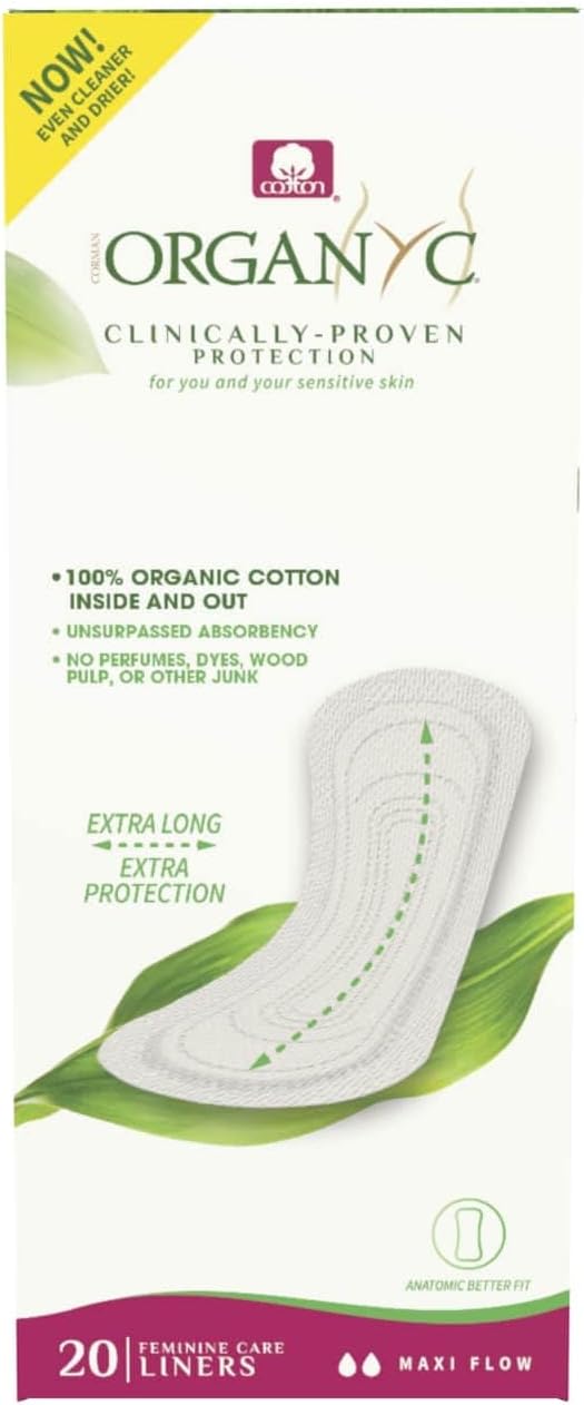 Organyc 100% Certified Organic Cotton Inside and Out Flat Panty Liner by Organyc