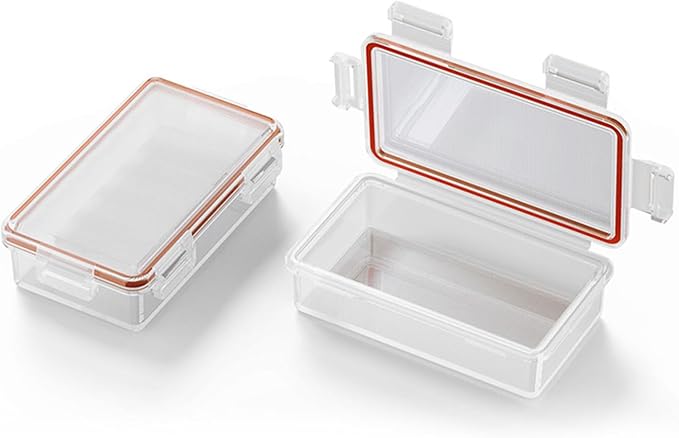 Fielect 2 x 18650 Battery Storage Case Holder Organizer Box Transparent 2Pcs by Fielect