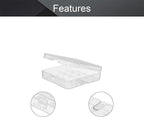 Fielect 4 x 18650 Battery Storage Case Holder Organizer Box Transparent - Image 3