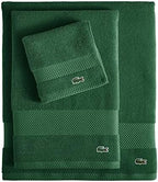Lacoste Heritage 100% Supima Cotton Bath Sheet, Croc Green, Premium Super Soft - Image 2