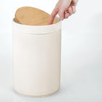 mDesign Plastic Round Trash Can Small Wastebasket - Image 4