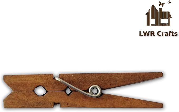 LWR CRAFTS Wooden Small Clothespins 1-7/8" 4.8cm 50 Pieces Per Pack - Image 10