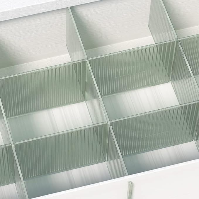 8pcs DIY Plastic Drawer Organizer Adjustable Drawer Dividers - Image 4