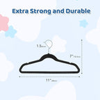 Smartor Premium 11 Inch Baby Hangers 50 Pack, Non Slip, Space Saving Felt - Image 7