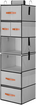 Hanging Closet Organizer 6-Shelf, Upgrade Hanging Shelves by LOVSTORAGE