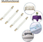 4Pcs Adjustable Bed Sheet Straps Clips, Elastic Mattress Sheet Fasteners Holder - Image 6
