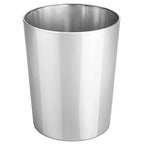 mDesign Round Metal Small 1.7 Gallon Recycle Trash Can Wastebasket, Garbage - Image 6