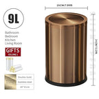 Antique Brass Bathroom Trash can - Image 8