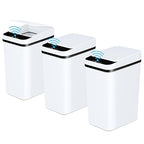Bathroom Automatic Trash Can 3 Pack 2.2 Gallon Motion Sensor Touchless Small by Anborry