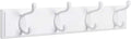 SONGMICS Wall-Mounted Coat Rack, Hook Rack, 4 Dual Metal Hooks, by SONGMICSbySONGMICSHOME